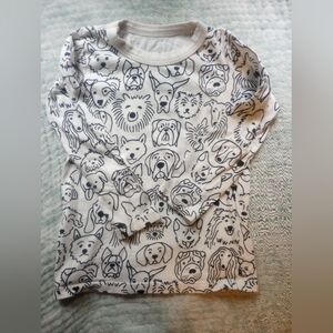 DOG Print Organic Cotton Long Sleeve Shirt